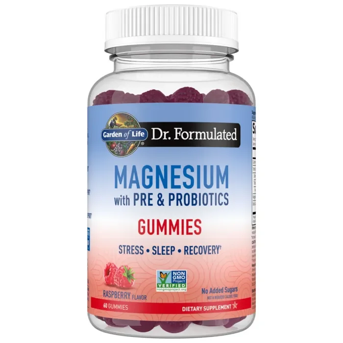 Garden of Life Dr. Formulated Magnesium with Pre & Probiotics Gummies Raspberry - 60 Gummies