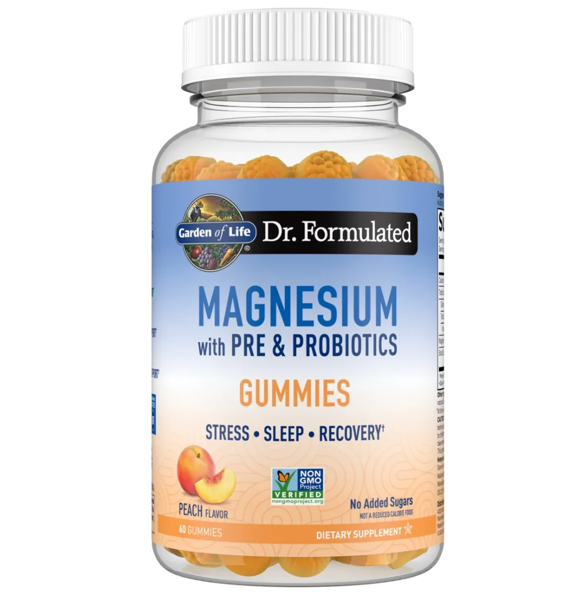 Garden of Life Dr. Formulated Magnesium with Pre & Probiotics Peach - 60 Gummies
