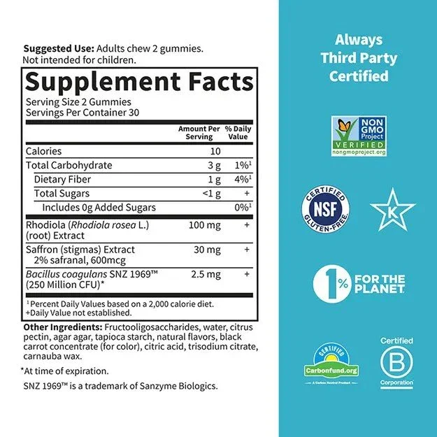Garden of Life Herbal Stress Relief Gummies Berry - 60 Gummies