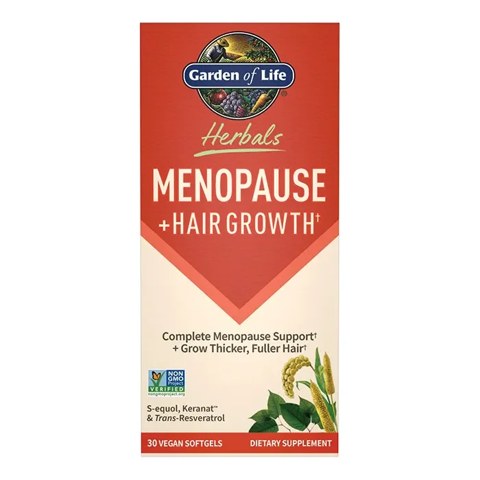 Garden of Life Herbals Menopause + Hair Growth - 30 Vegan Softgels