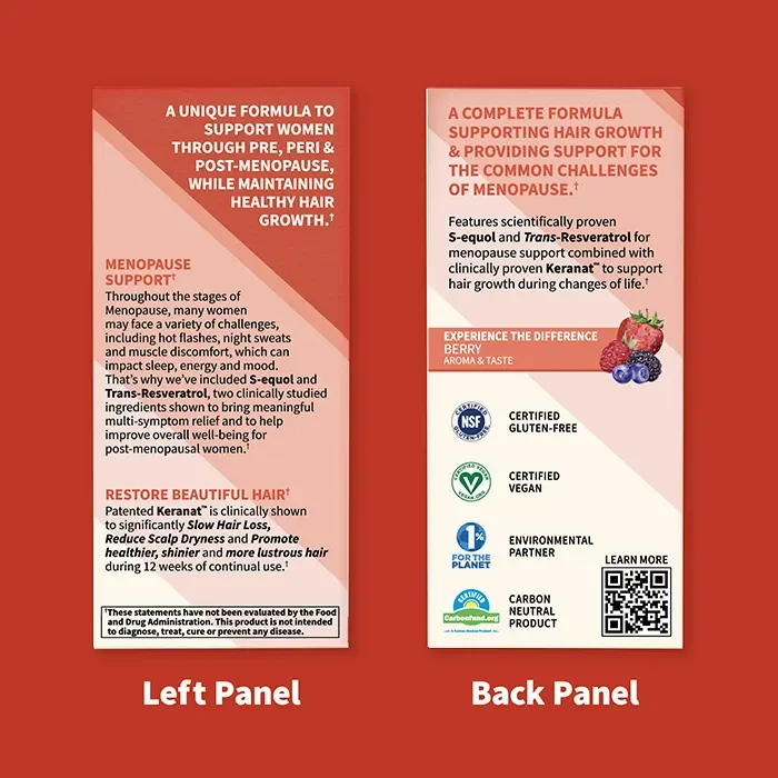 Garden of Life Herbals Menopause + Hair Growth - 30 Vegan Softgels