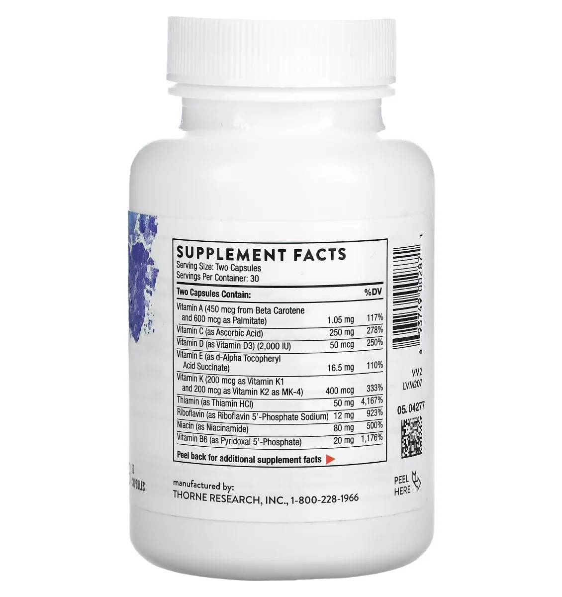 Thorne Basic Nutrients 2 Day - NSF Certified for Sport - 60 Capsules