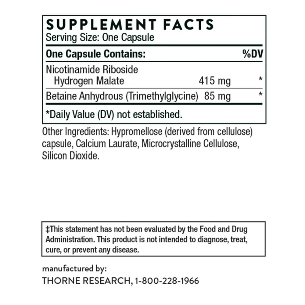 Thorne NiaCel 400 - NSF Certified for Sport - 60 Capsules