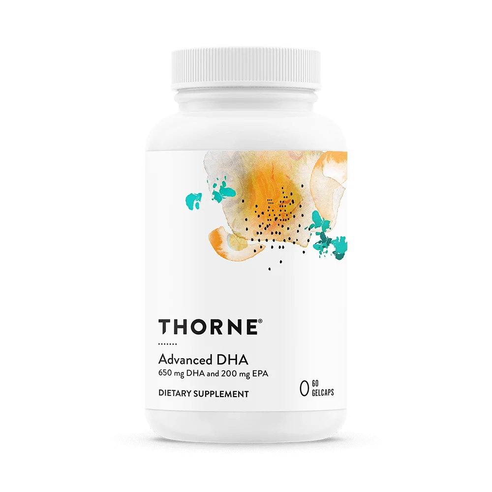 Thorne Research, Advanced DHA, 650 mg DHA and 200 mg of EPA, 60 gelcaps