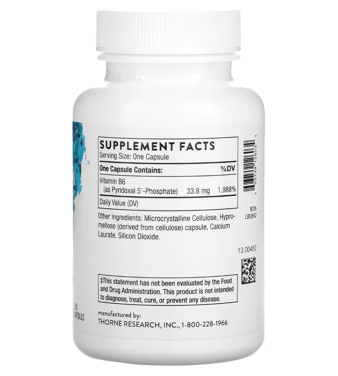 Thorne Pyridoxal 5'-Phosphate - 180 Capsules