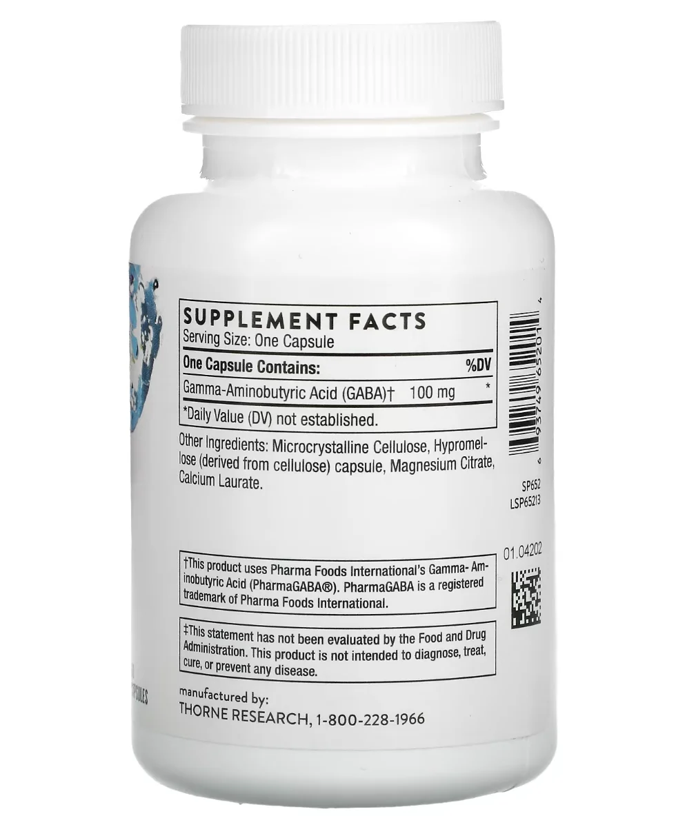 Thorne PharmaGABA-100 - 60 Capsules