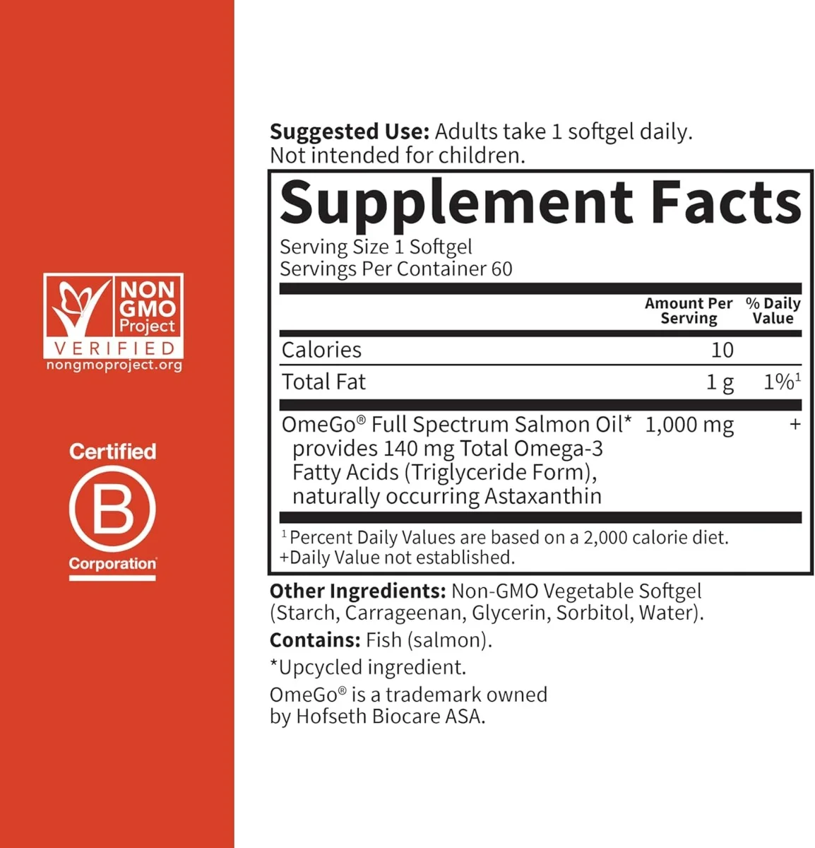 Garden of Life, Norwegian Salmon Oil, 60 Softgels (1,000 mg per Softgel)