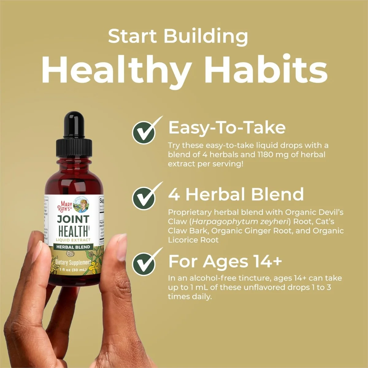 MaryRuth's Joint Health Liquid Extract Herbal Blend -- 1 fl oz