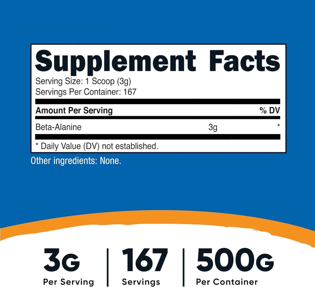 Nutricost, Beta-Alanine, Unflavored, 17.9 oz (500 g)
