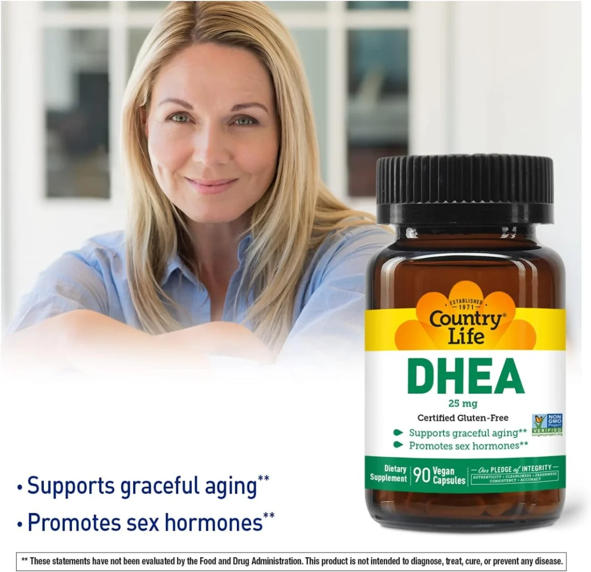 Country Life DHEA - 25 mg - 90 Vegetarian Capsules