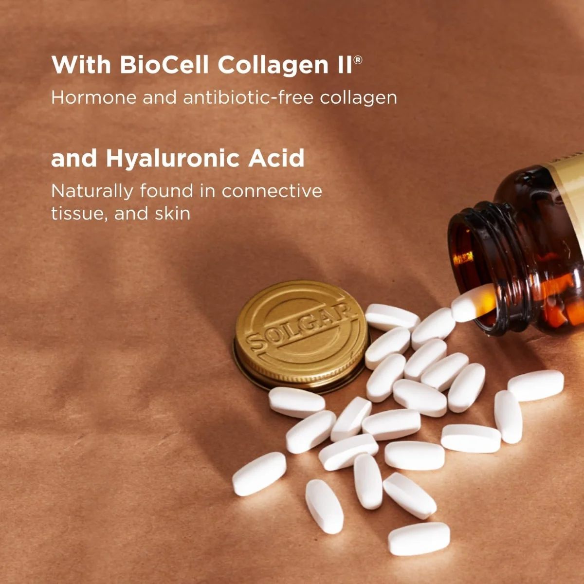 Solgar Glucosamine Hyaluronic Acid Chondroitin MSM Shellfish Free - 120 Tablets