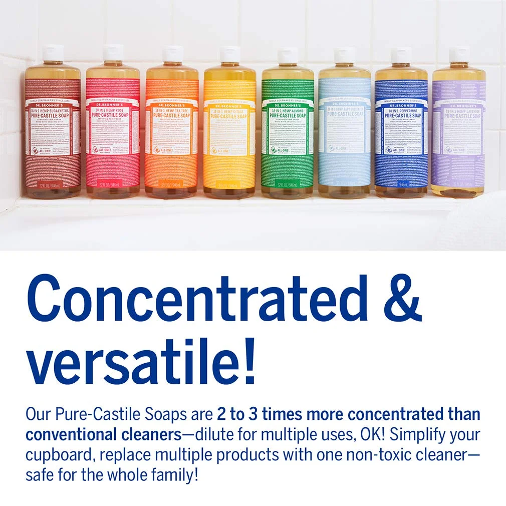 Dr. Bronner's 18-IN-1 Pure-Castile Magic Soap Peppermint - 32 fl oz