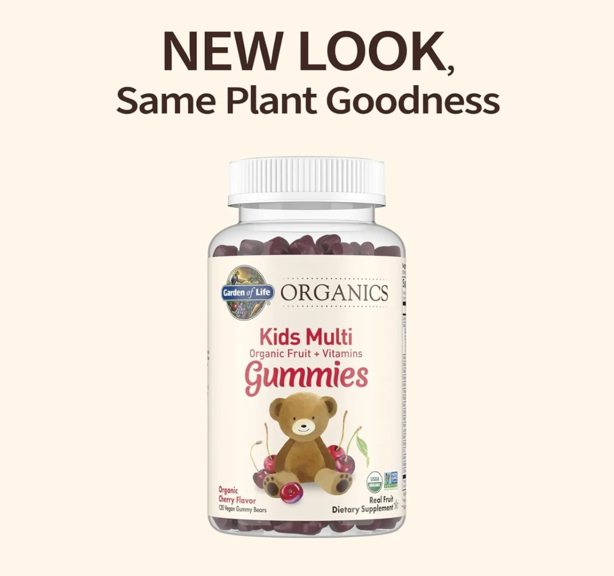Garden of Life Kids Organics Multi Vitamins Organic Cherry - 120 Vegan Gummies