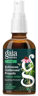 Gaia Herbs, Throat Spray, Echinacea Goldenseal Propolis, 1 fl oz (30 ml)