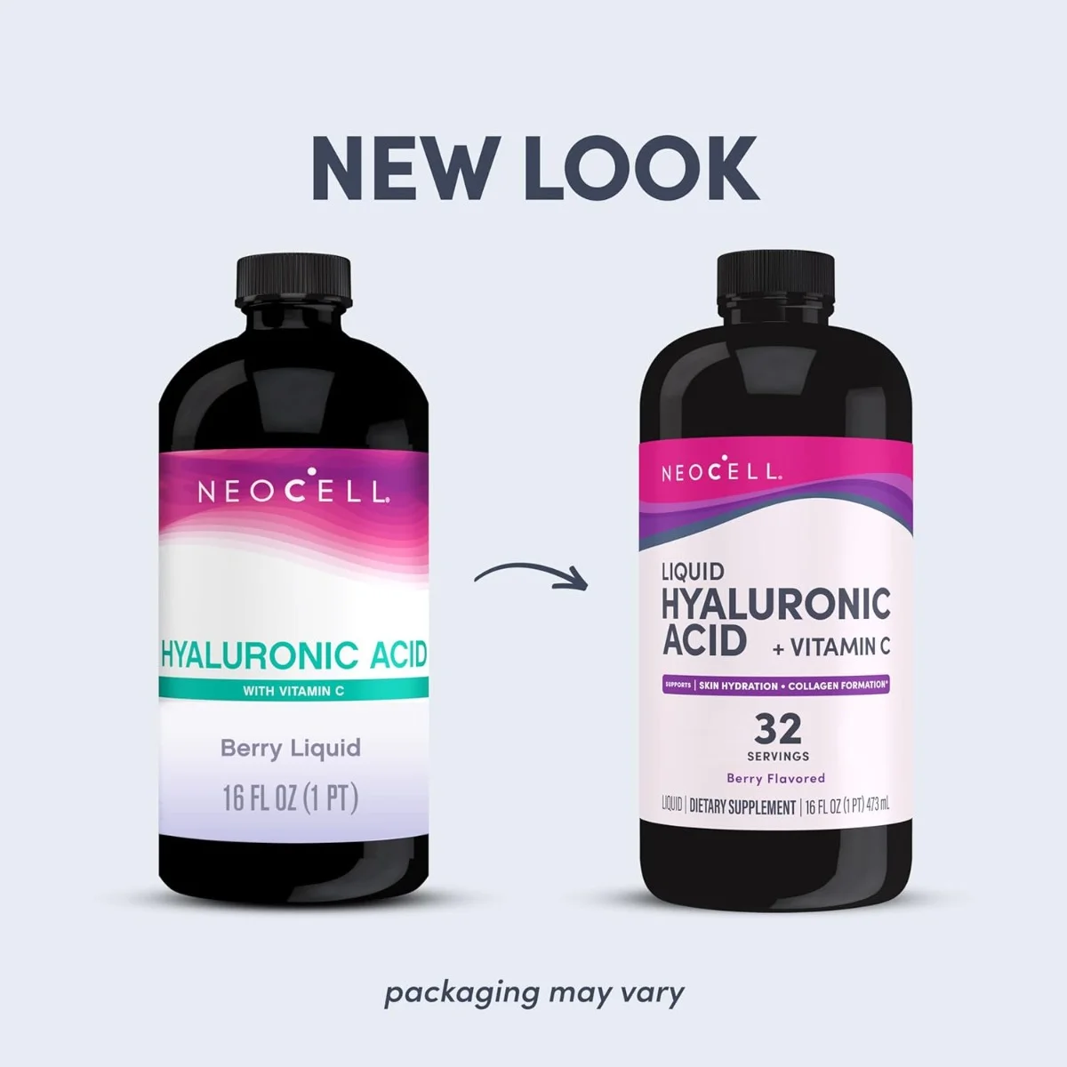 NeoCell Hyaluronic Acid Berry Liquid - 50 mg - 16 fl oz