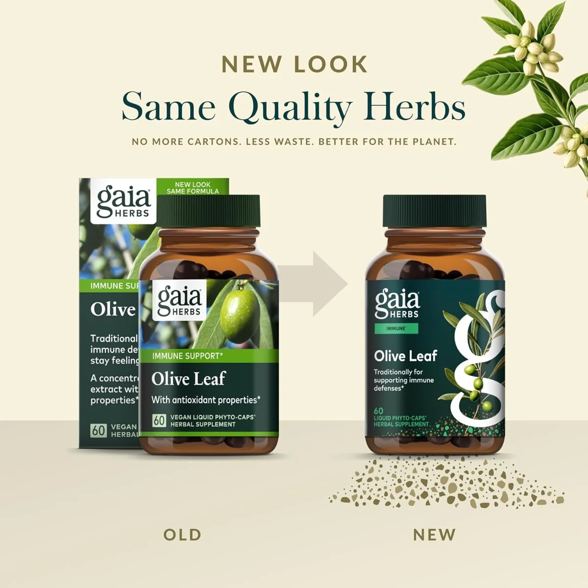 Gaia Herbs, Olive Leaf, 60 Liquid Phyto-Caps® (680 mg per Capsule)
