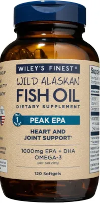 Wiley's Finest Wild Alaskan Fish Oil Peak EPA - 1250 mg - 120 Softgels