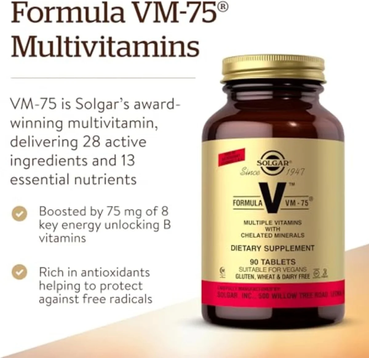 Solgar Formula VM-75® - 180 Tablets