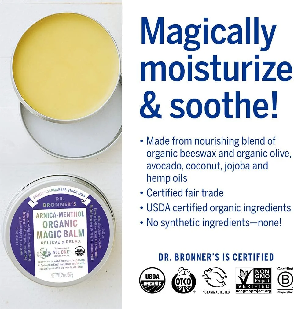 Dr. Bronner's Organic Magic Balm Arnica-Menthol - 2 oz