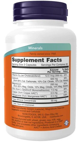 NOW Cal-Mag Caps - 120 Capsules