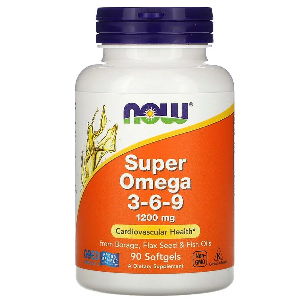 NOW Super Omega 3-6-9 - 1200 mg - 90 Softgels