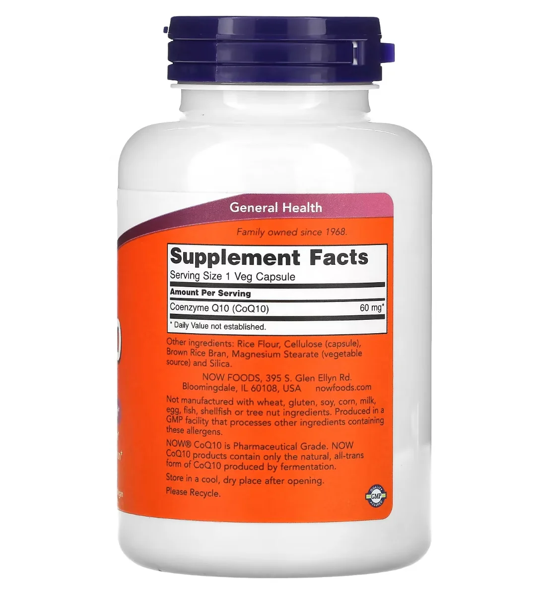 NOW CoQ10 - 60 mg - 180 Vcaps®