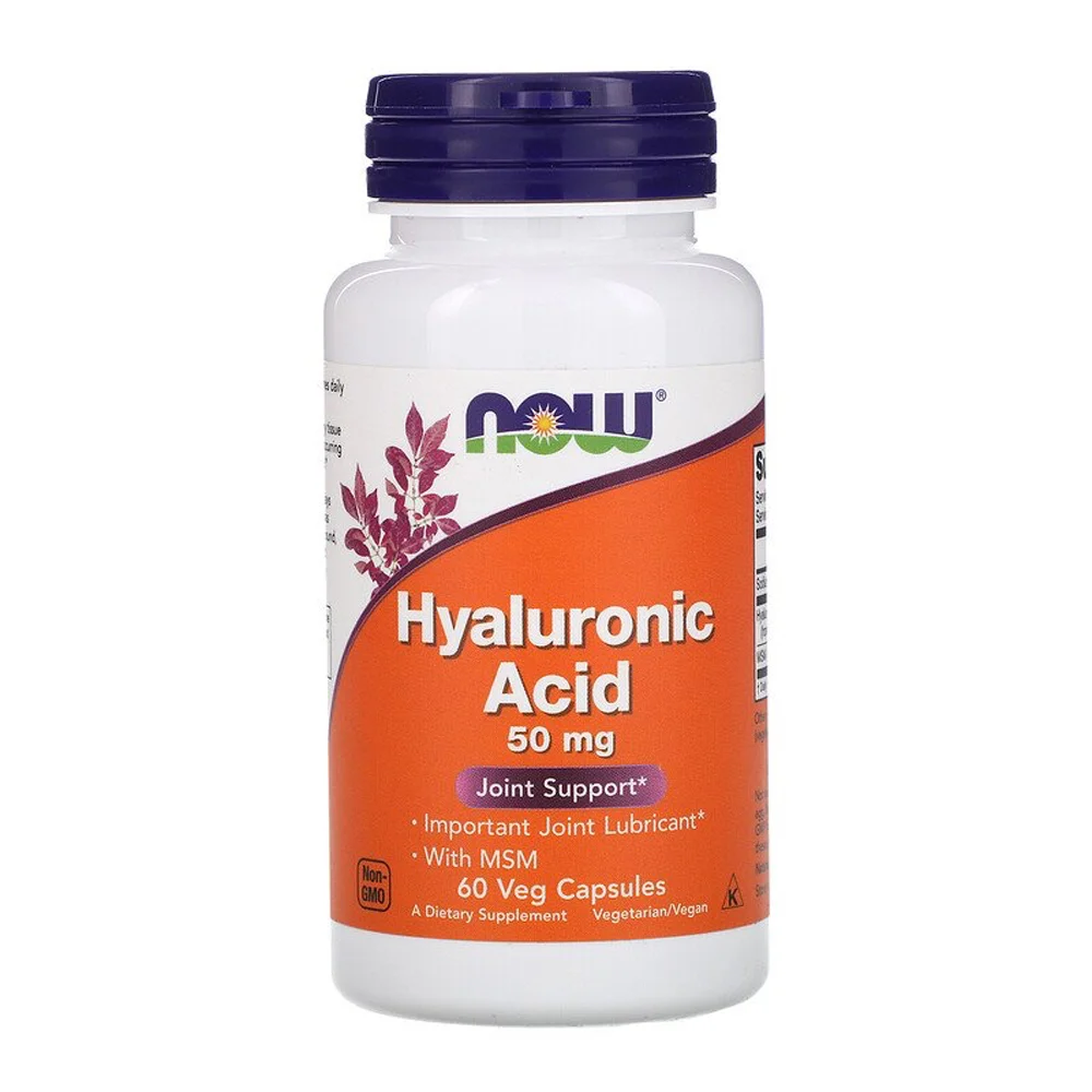NOW Hyaluronic Acid - 50 mg - 60 Veg Capsules