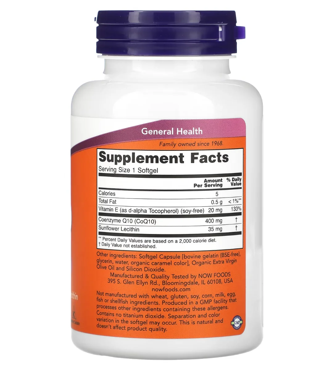 NOW CoQ10 - 400 mg - 60 Softgels