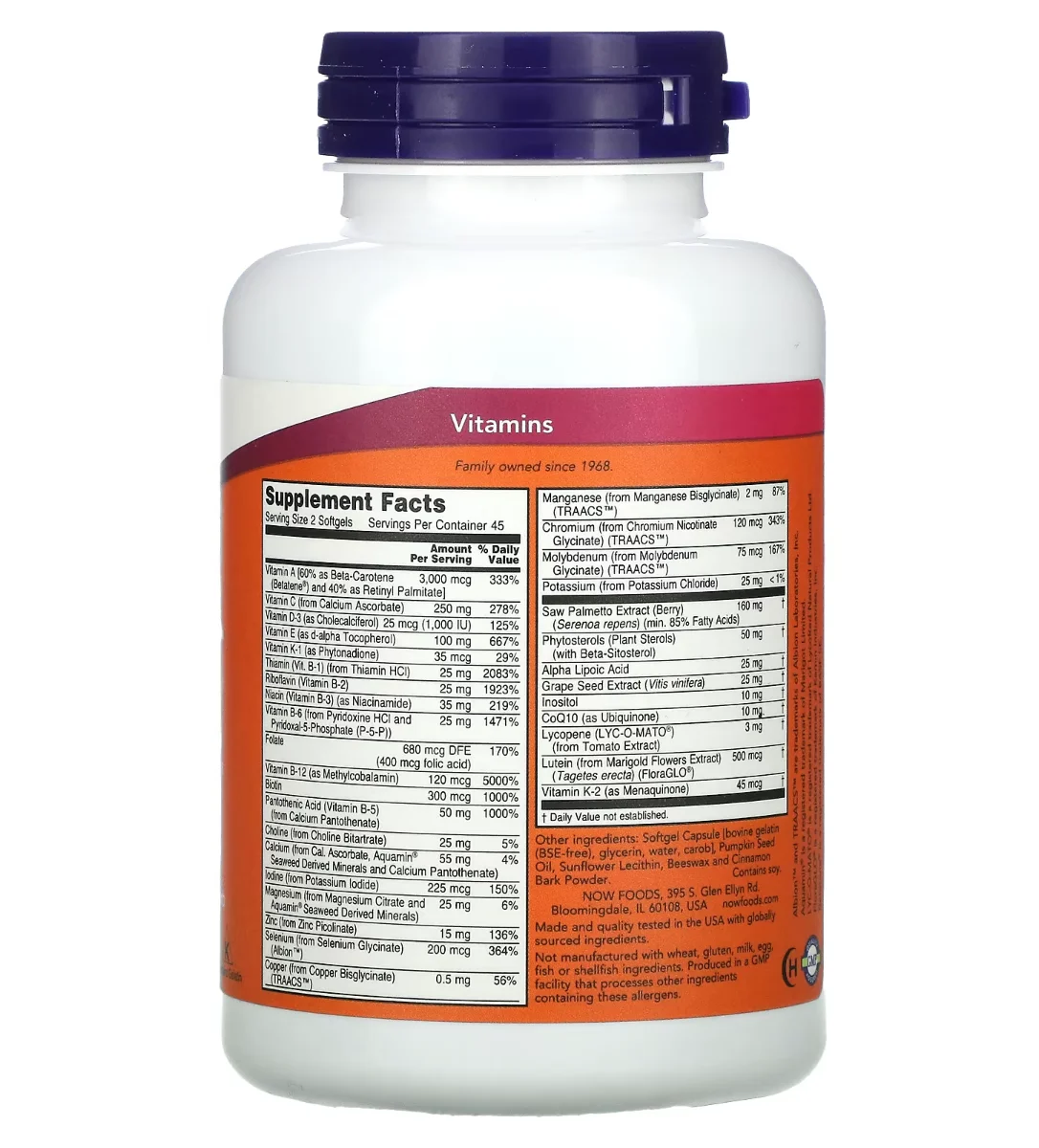 NOW Adam Superior Men's Multi - 90 Softgels