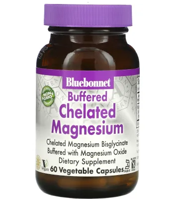 Bluebonnet Nutrition Buffered Chelated Magnesium - 200 mg - 60 Vegetable Capsules