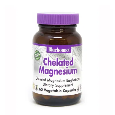 Bluebonnet Nutrition Chelated Magnesium - 200 mg - 60 Vegetable Capsules