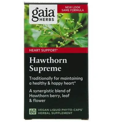 Gaia Herbs Hawthorn Supreme - 60 Vegan Liquid Phyto-Caps