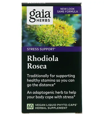 Gaia Herbs Rhodiola Rosea - 60 Vegan Liquid Phyto-Caps