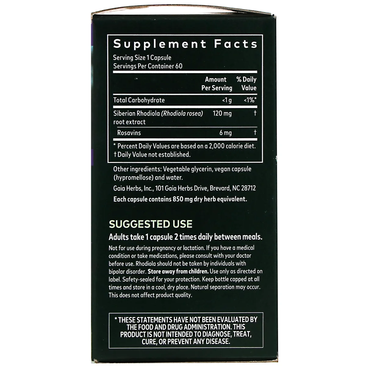 Gaia Herbs Rhodiola Rosea - 60 Liquid Phyto-Caps