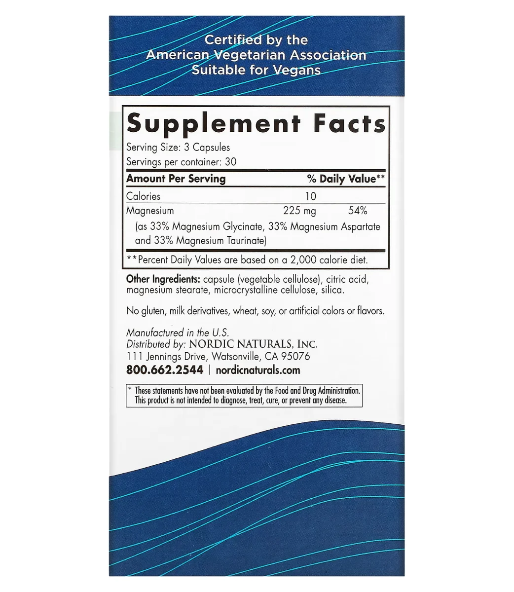 Nordic Naturals Magnesium Complex - 225 mg - 90 Capsules
