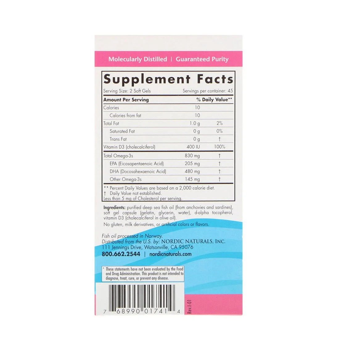 Nordic Naturals Prenatal DHA Unflavored - 500 mg - 90 Softgels