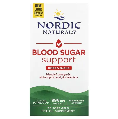 Nordic Naturals Omega Blood Sugar - 896 mg - 60 Softgels