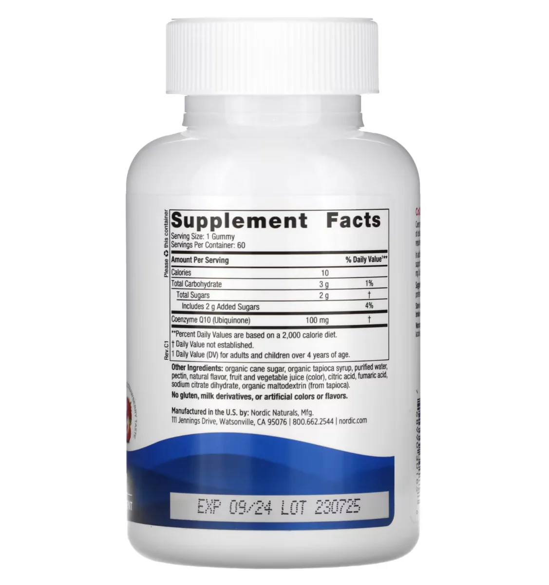 Nordic Naturals CoQ10 Gummies Strawberry - 100 mg - 60 Gummies