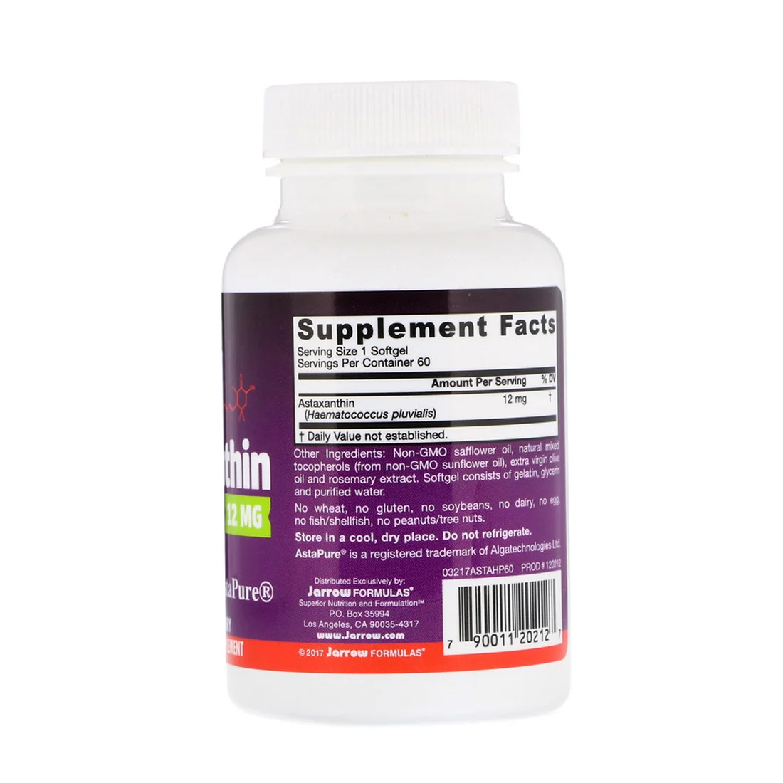 Jarrow Formulas Astaxanthin - 12 mg - 60 Softgels