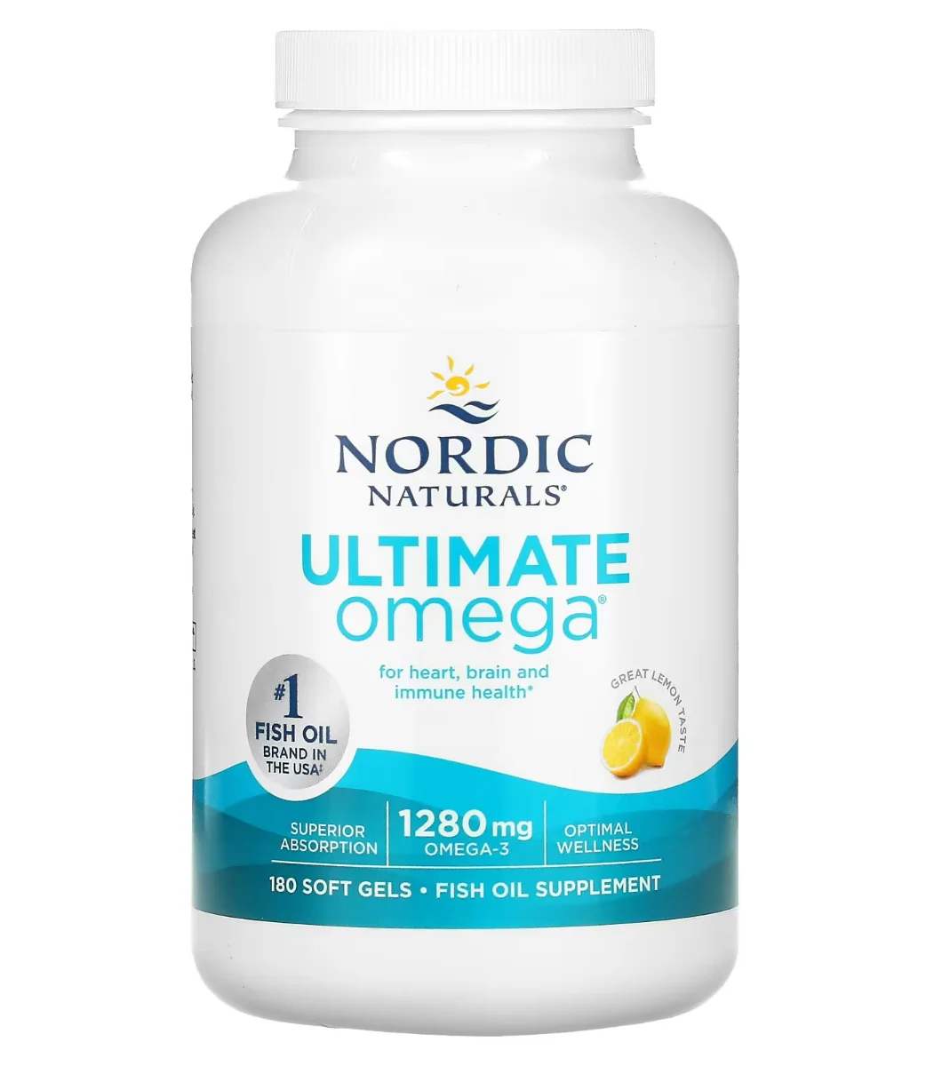 Nordic Naturals Ultimate Omega Lemon - 1280 mg - 180 Softgels