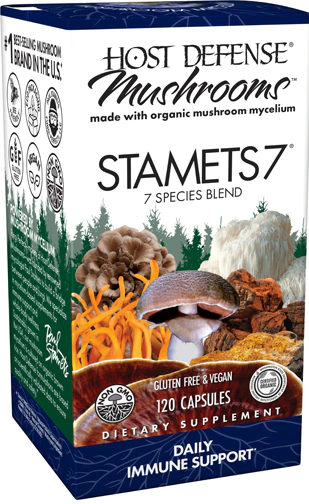 Host Defense Mushrooms Organic Stamets 7 Capsules - 120 Capsules