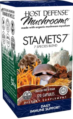 Host Defense Mushrooms Organic Stamets 7 Capsules - 120 Capsules