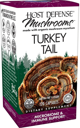 Host Defense Mushrooms Organic Turkey Tail Capsules - 120 Capsules
