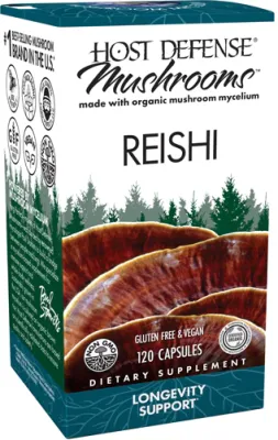 Host Defense Mushrooms Organic Reishi Capsules - 120 Capsules