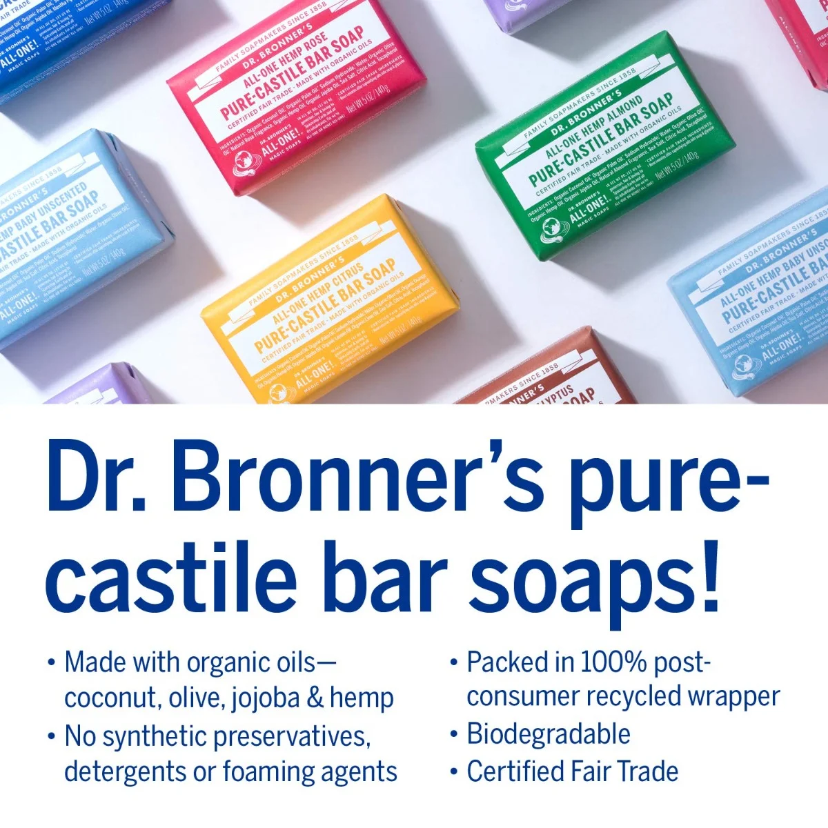 Dr. Bronner's All-One Pure-Castile Bar Soap Hemp Citrus - 5 oz