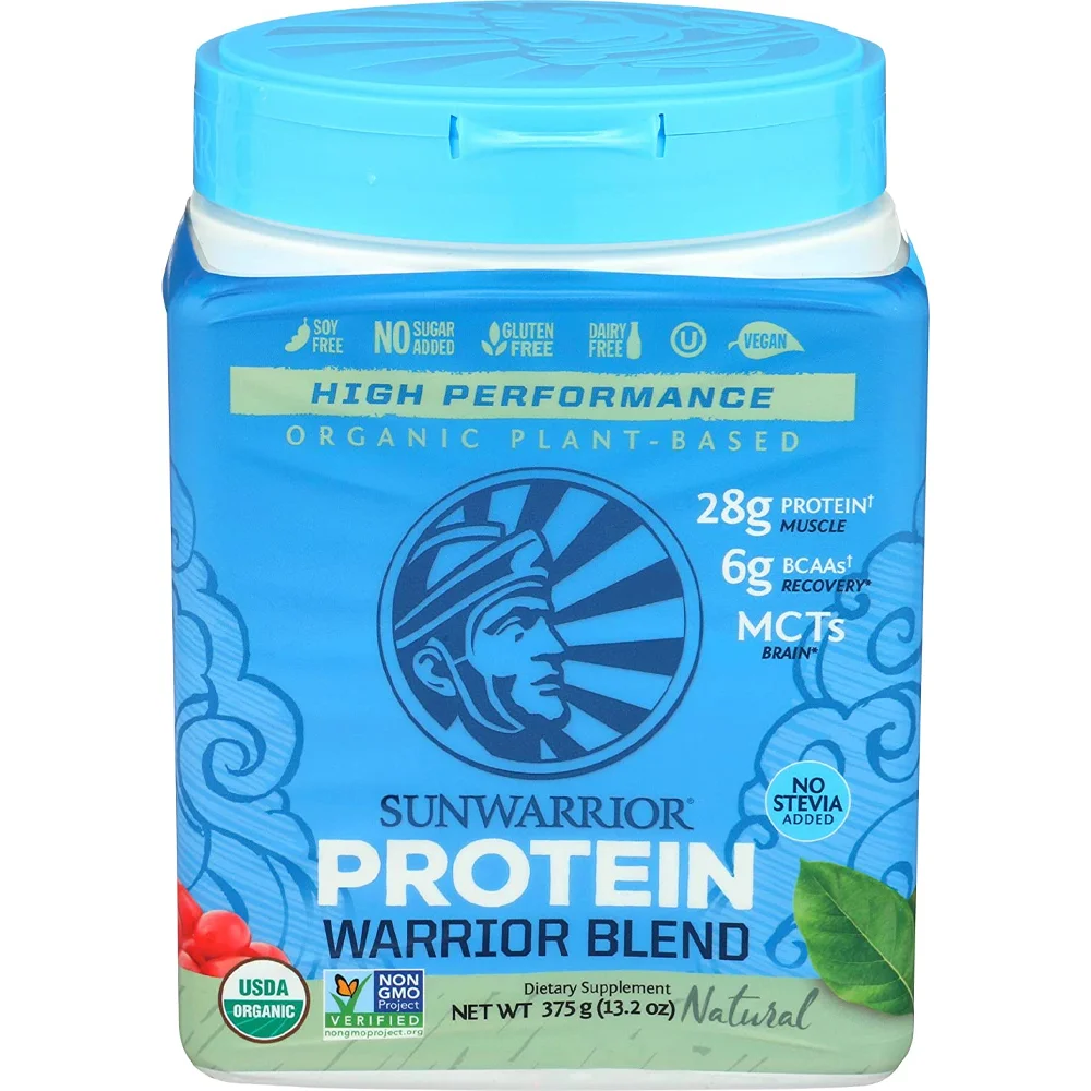 Sunwarrior Warrior Blend Plant-Based Organic Protein Natural - 13.2 oz