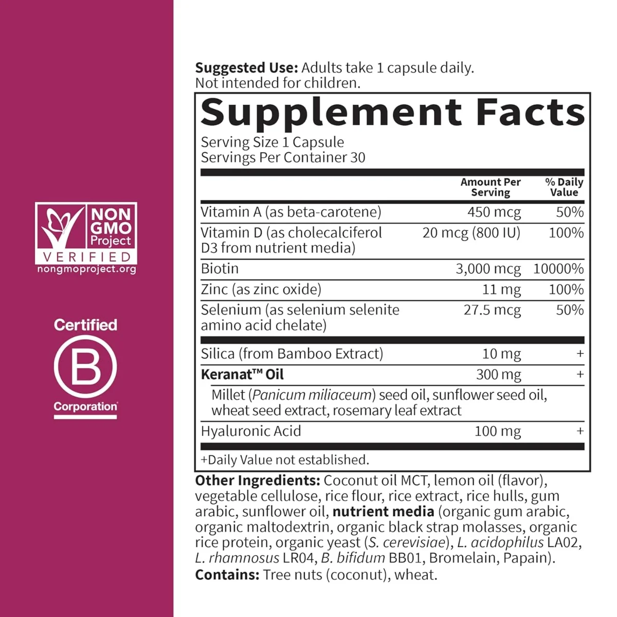 Garden Of Life - Once Daily Hair Growth+ Duocap, 30 Capsules