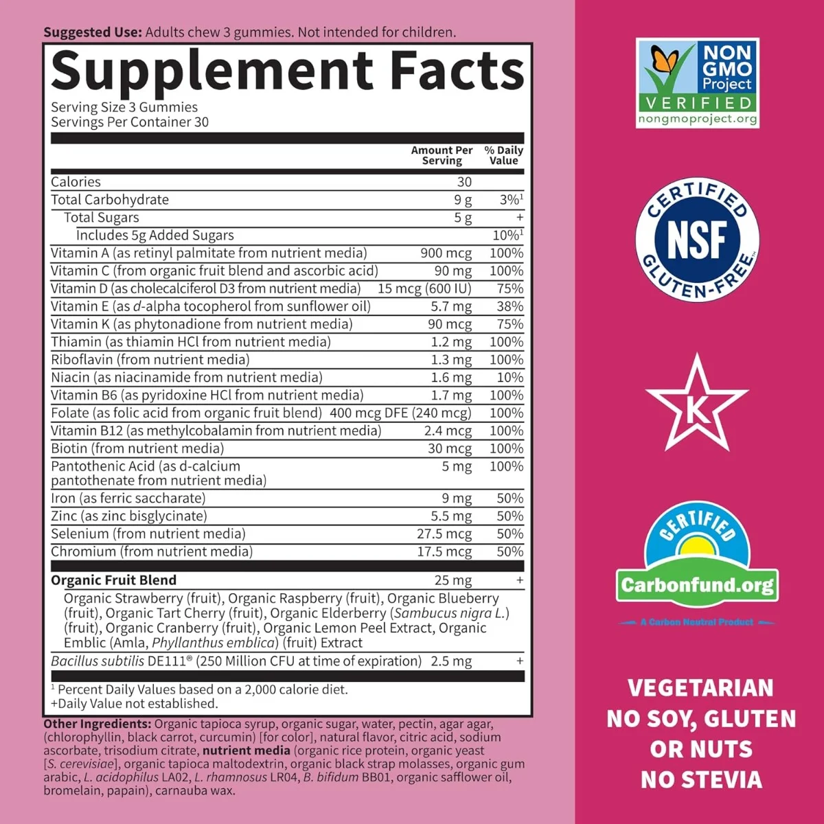 Garden of Life Vitamin Code - Women's Multi with Iron Gummies Cherry - 90 Gummies