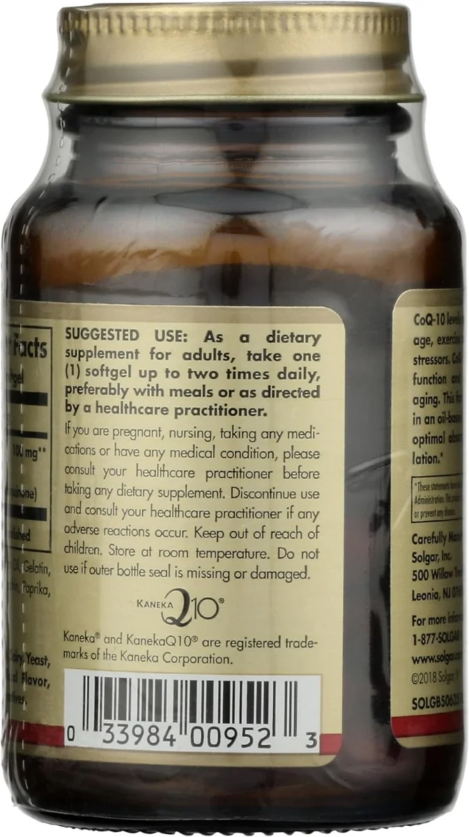 Solgar CoQ-10 - 100 mg - 60 Softgels