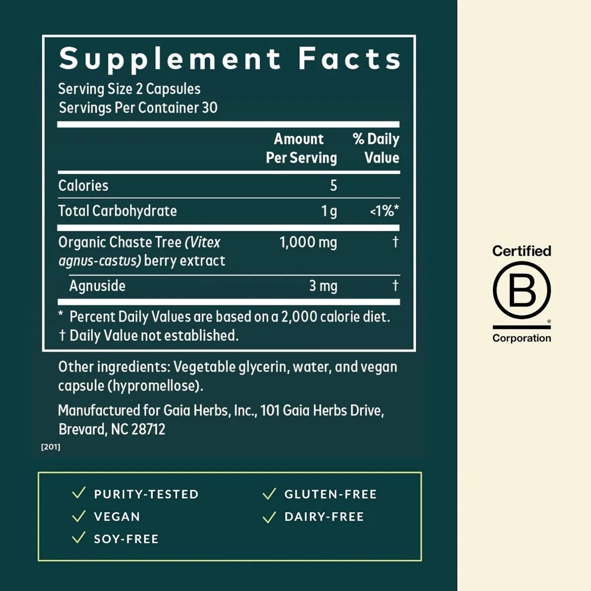 Gaia Herbs Vitex Berry - 60 Liquid Phyto-Caps